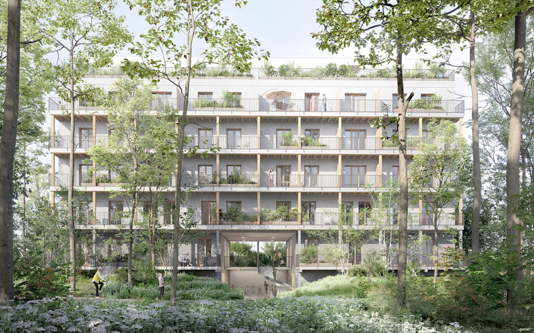 Reducing the carbon footprint at Illkirch, 25 housing 100% wooden construction. Projet delivered.